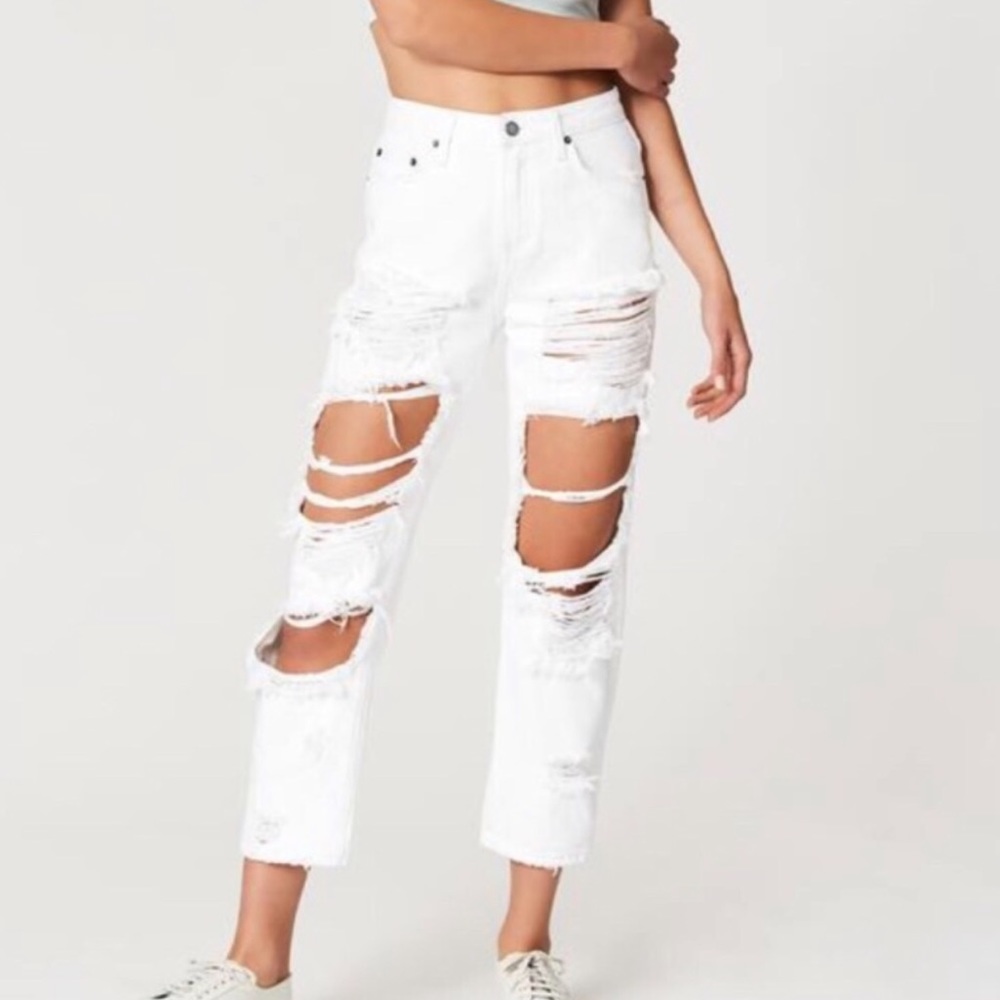 Carmar White Distressed Boyfriend Jeans